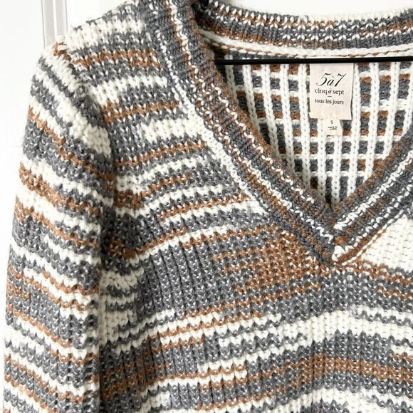 Cinq a Sept Amalie Sweater in Cinnamon Multi Size Small - Picture 3 of 6